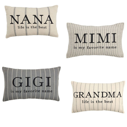 Grandma Striped Pillows - Madison's Niche