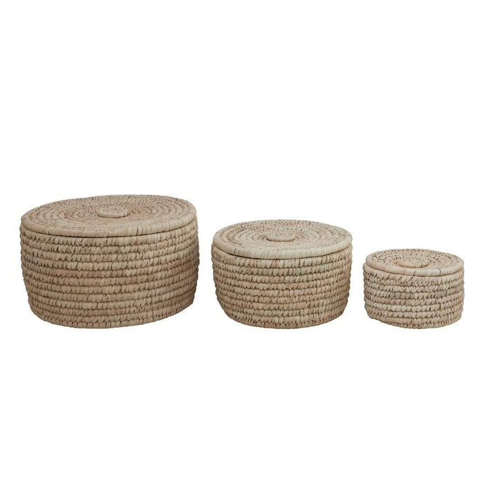 Grass Basket with Lid - Madison's Niche