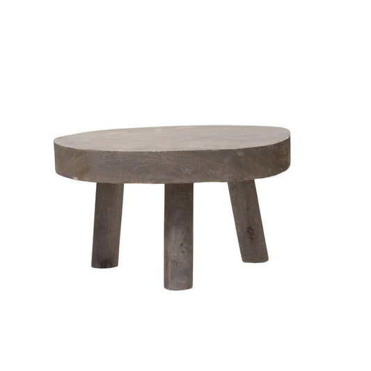 Grey Wood Pedestal - Madison's Niche