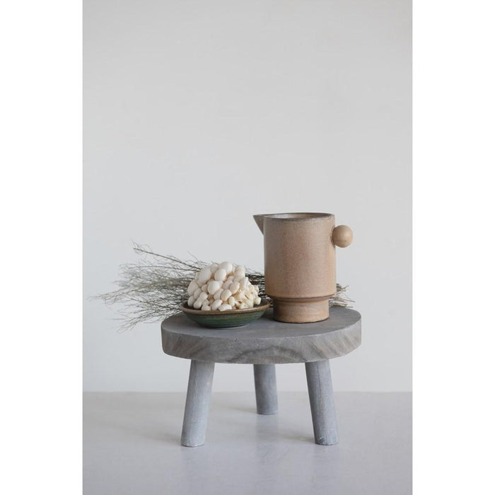 Grey Wood Pedestal - Madison's Niche