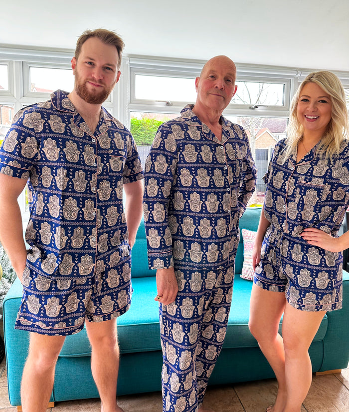 Hamsa Hand Pyjama set with elastic bottoms - LONG set