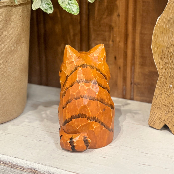 Hand Painted Wood Cat