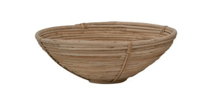 BLOOMINGVILLE Home Decor Hand Woven Cane Bowl