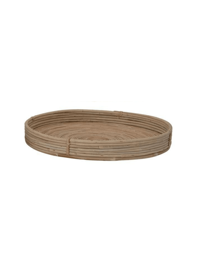 BLOOMINGVILLE Home Decor Hand Woven Cane Tray