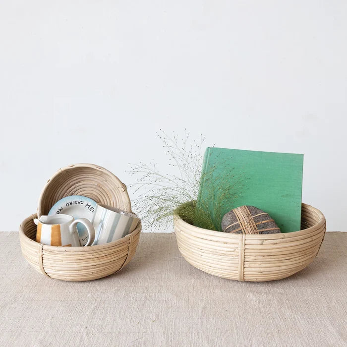 Hand Woven Rattan Bowl - Madison's Niche
