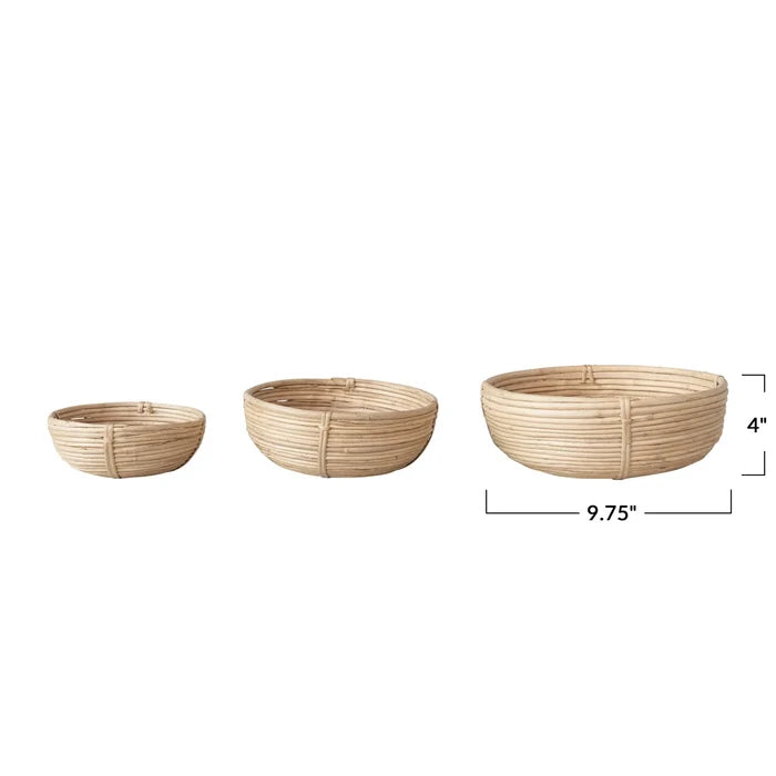 Hand Woven Rattan Bowl - Madison's Niche