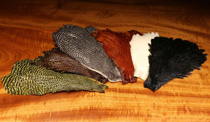 Hareline Hen Cape Hareline Dubbin Black Fly Tying Rivers and Glen Trading Co