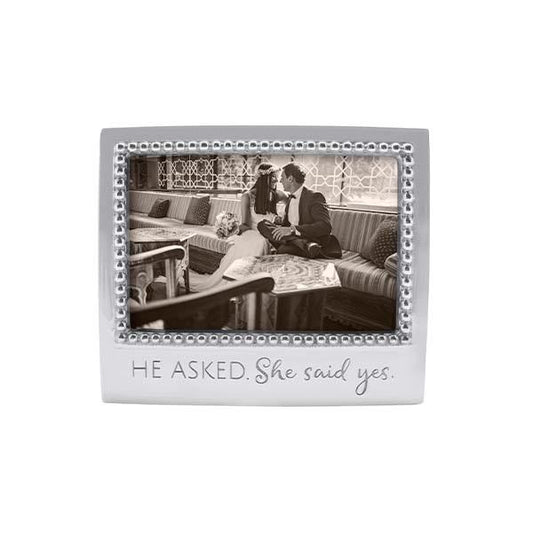 "He Asked. She Said Yes" Frame - Madison's Niche