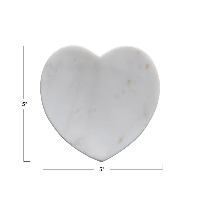 Heart-Shaped Marble Dish - Madison's Niche