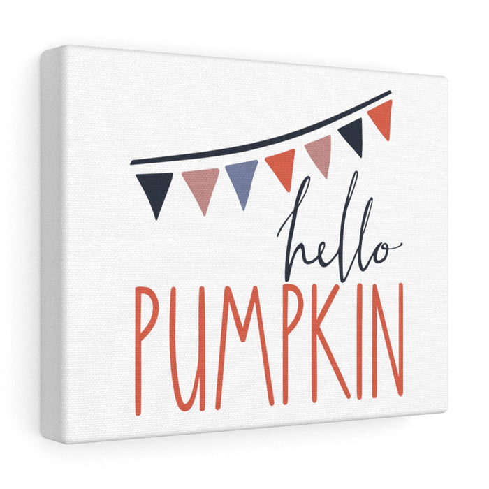 Hello Pumpkin Bunting Canvas Gallery Wrap Canvas