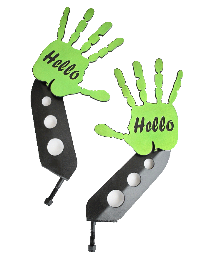 "Hello" Wave Mirror Brackets for Wrangler & Gladiator PPE Offroad