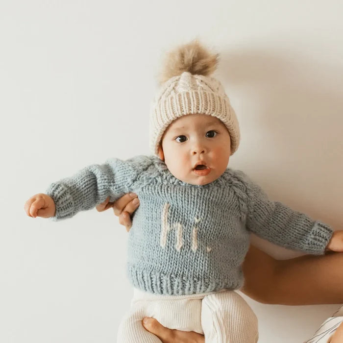 Hi Crew Neck Sweater in Surf - Madison's Niche