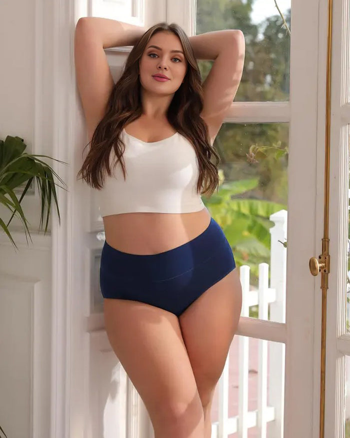 High-Waisted Full Coverage Cotton Briefs(4 pack)