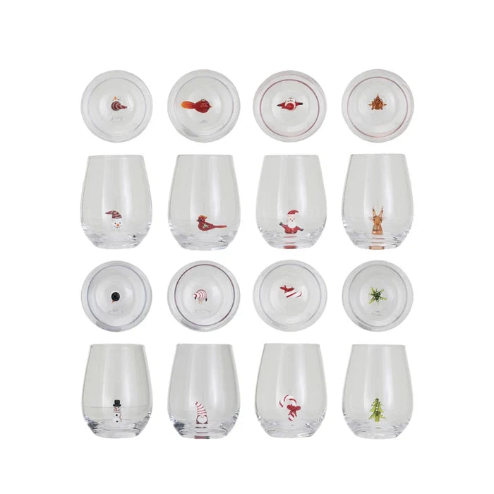 Holiday Figure Stemless Wine - Madison's Niche