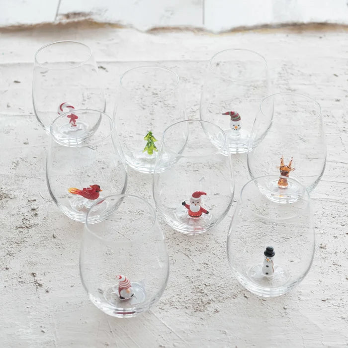 Holiday Figure Stemless Wine - Madison's Niche