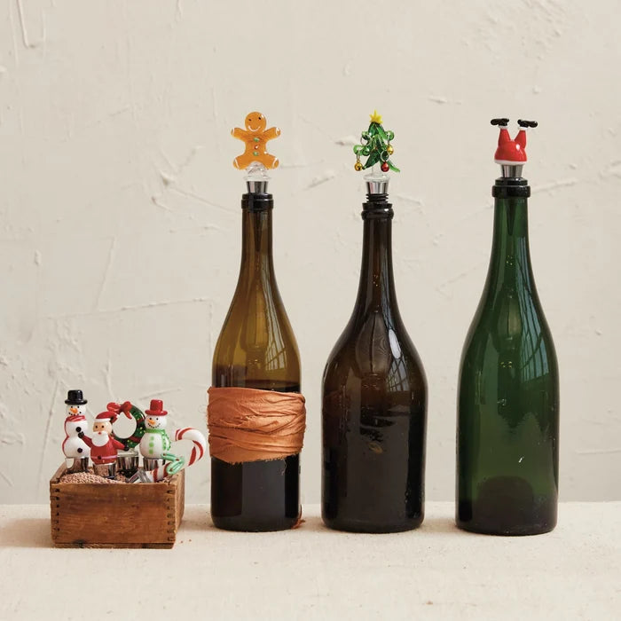 Holiday Glass Wine Stopper - Madison's Niche