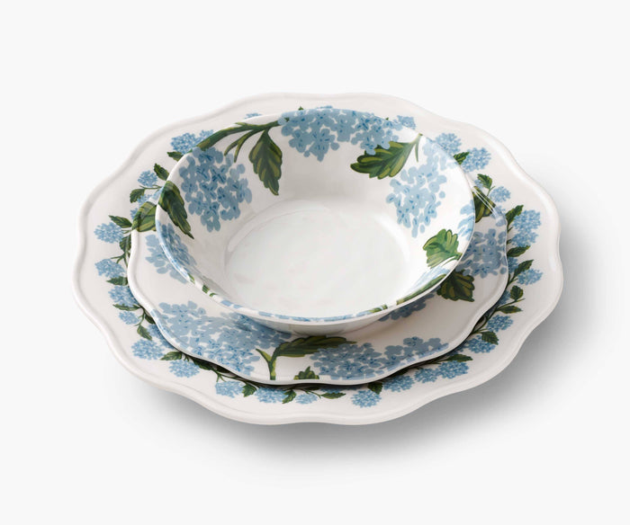 Hydrangea Melamine Dinner Plates.
