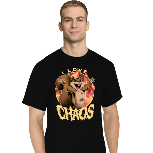 Shirts T-Shirts, Tall / Large / Black I Love Chaos!