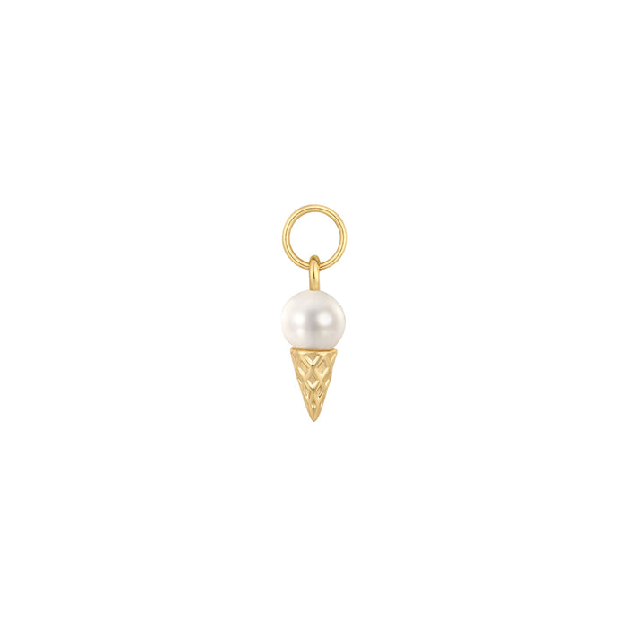 Permanent Jewelry, ice cream charm, vermeil