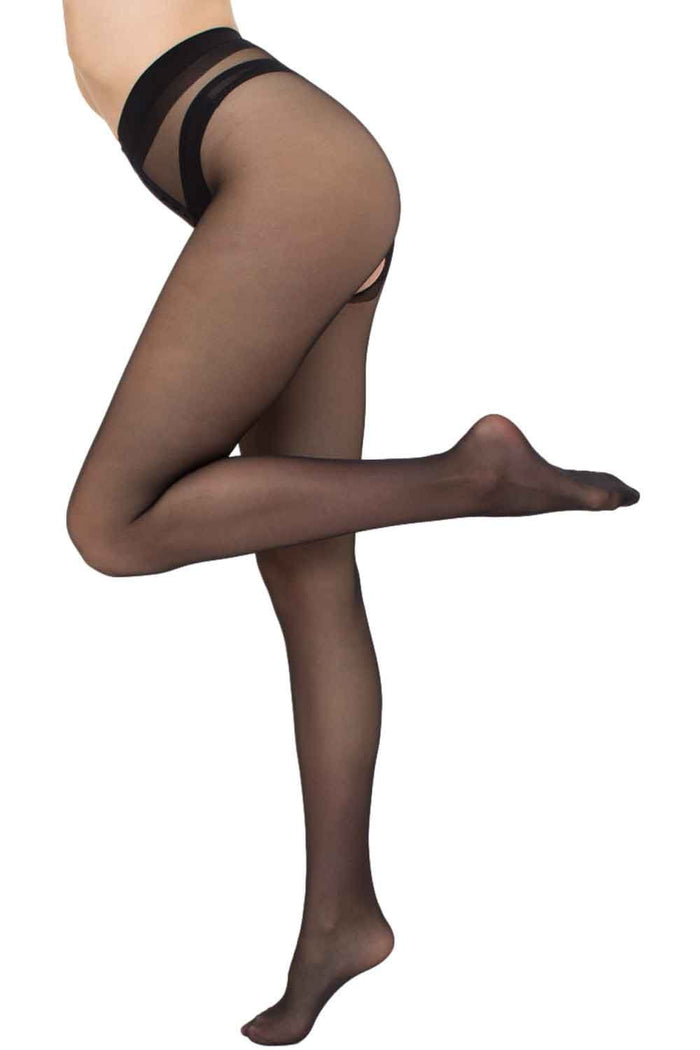 Intimo crotchless 20 tights by Giulia