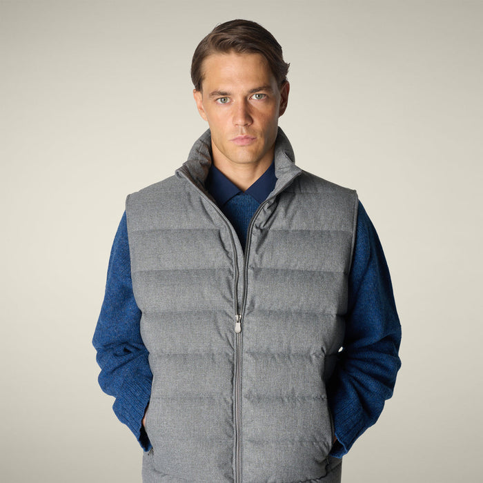 Italo Vest - Mid Grey Melange