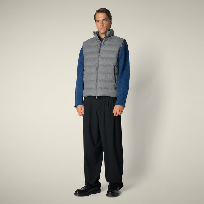 Italo Vest - Mid Grey Melange