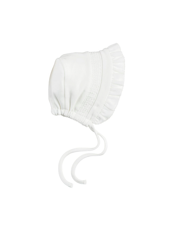 Ivory Smocked Bonnet - Madison's Niche
