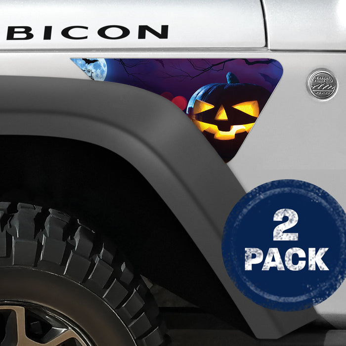 Jack-o-Lantern 2pc Vinyl Fender Decal