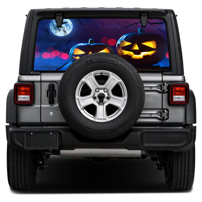 Jack-o-Lantern Rear Window Decal