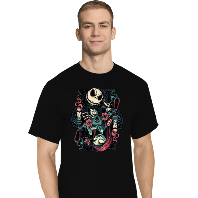 Daily_Deal_Shirts T-Shirts, Tall / Large / Black Jack & Sally Card