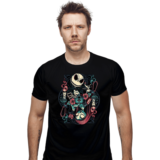 Daily_Deal_Shirts Fitted Shirts, Mens / Small / Black Jack & Sally Card