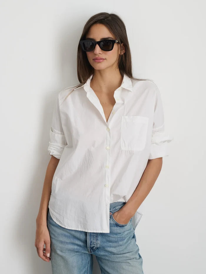 Jo Shirt in Cotton Poplin - White