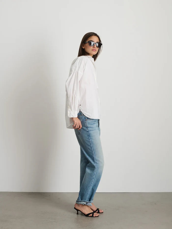 Jo Shirt in Cotton Poplin - White