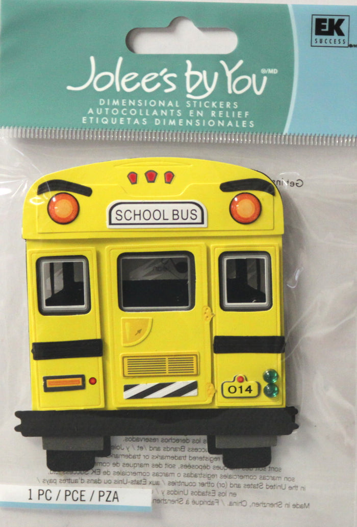 Jolee's Boutique School Bus Dimensional Embellishment - SCRAPBOOKFARE
