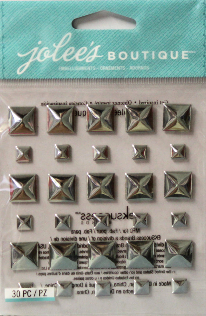 Jolee's Boutique Silver Studs Adhesive Dimensional Stickers - SCRAPBOOKFARE