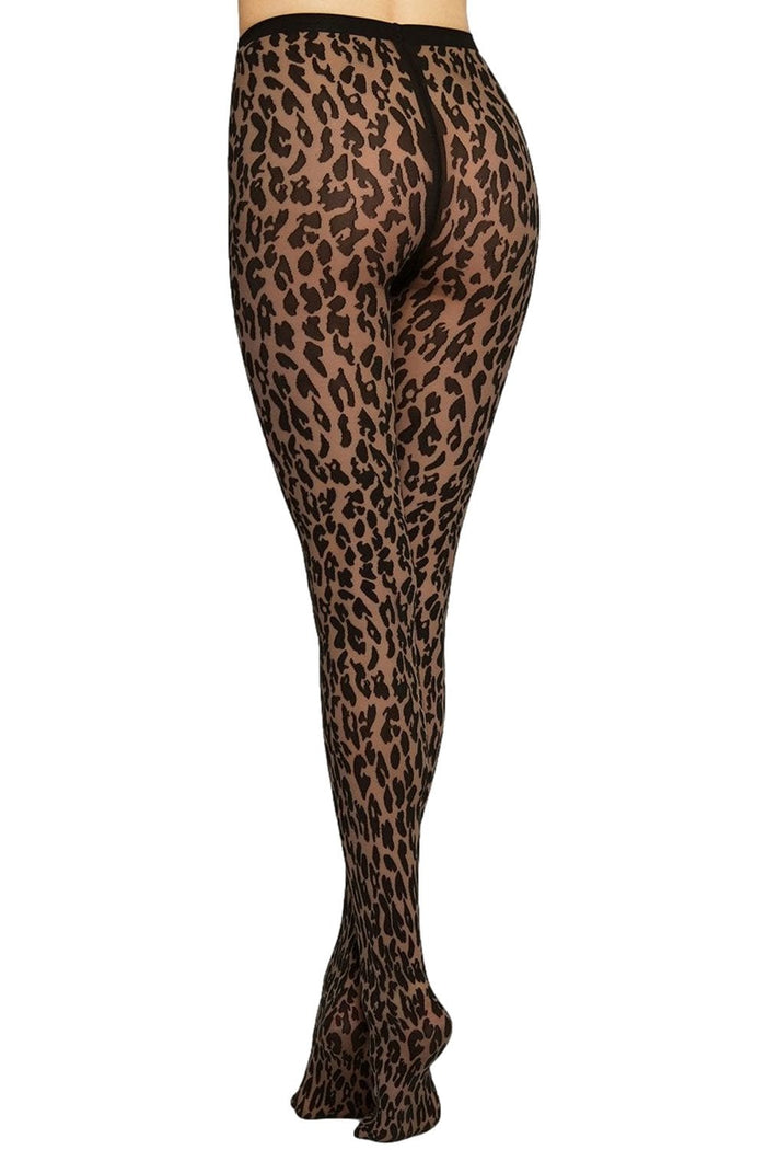 Wolford Leopard print tights on a white background
