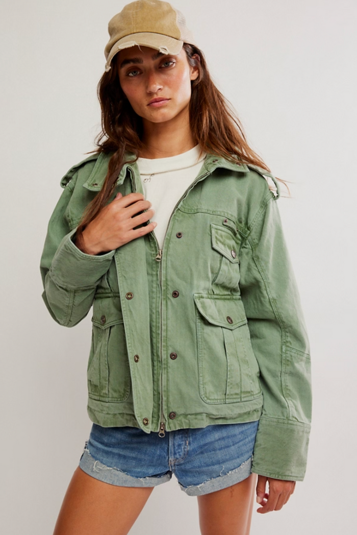 Kali Washed Jacket in Forest Run