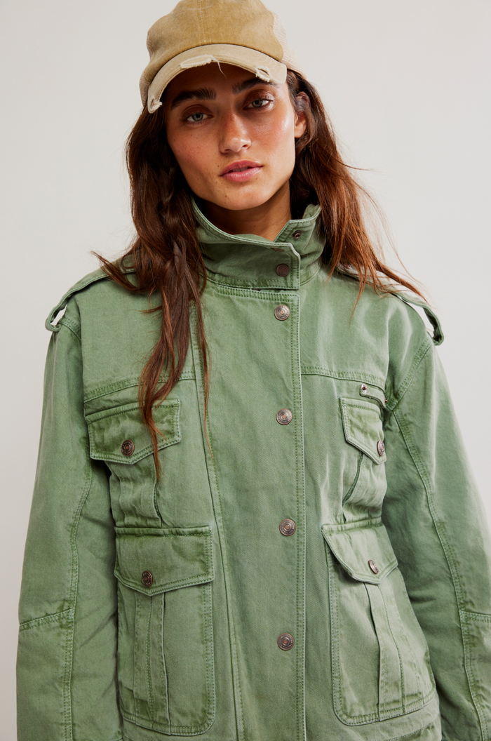 Kali Washed Jacket in Forest Run