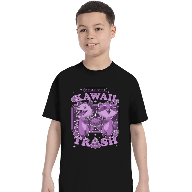 Secret_Shirts T-Shirts, Youth / XS / Black Kawaii Trash