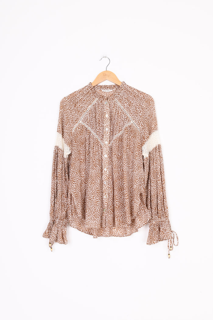 Kivari Womens Brown Blouse Size L