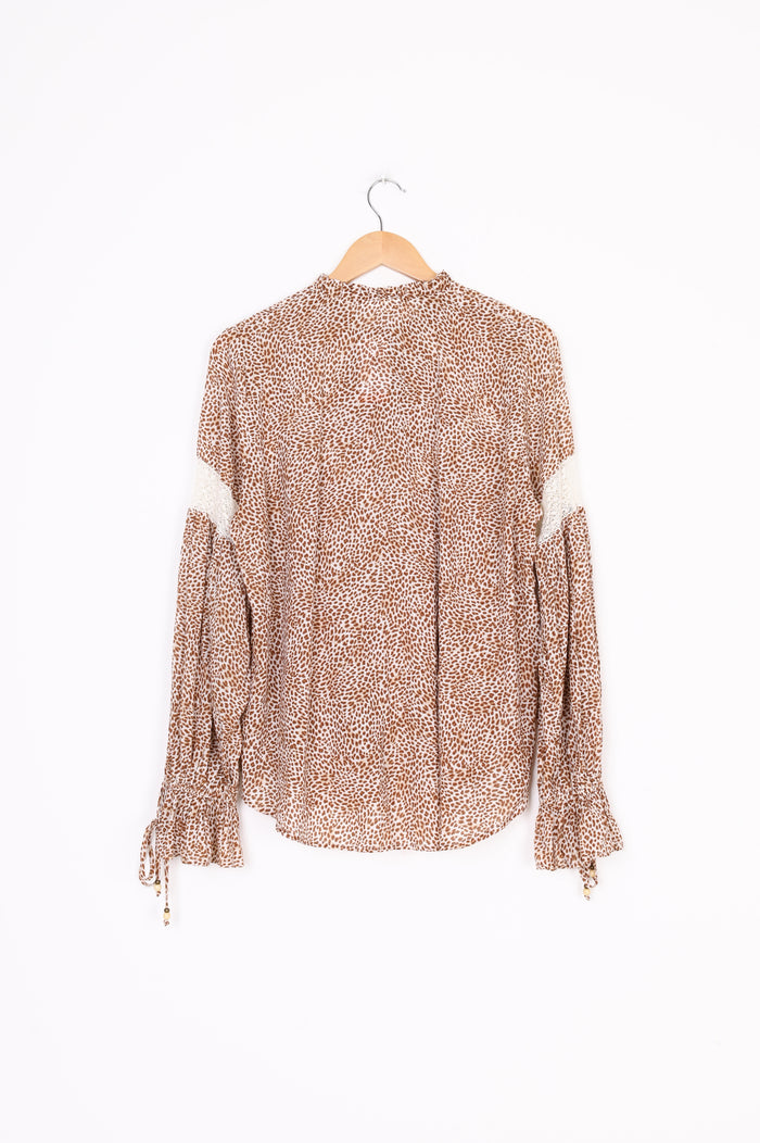 Kivari Womens Brown Blouse Size L