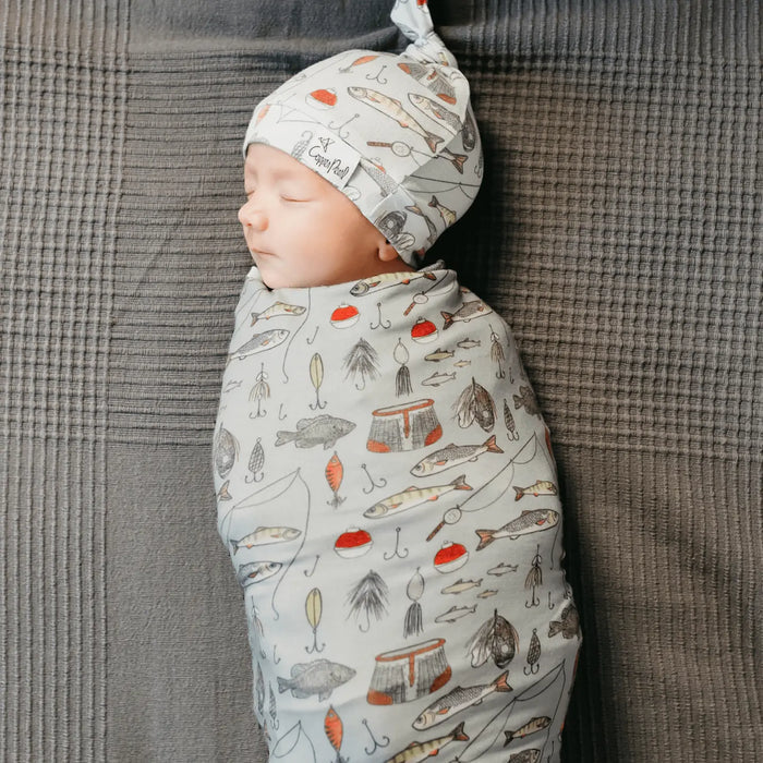 Knit Swaddle Blanket - Trout