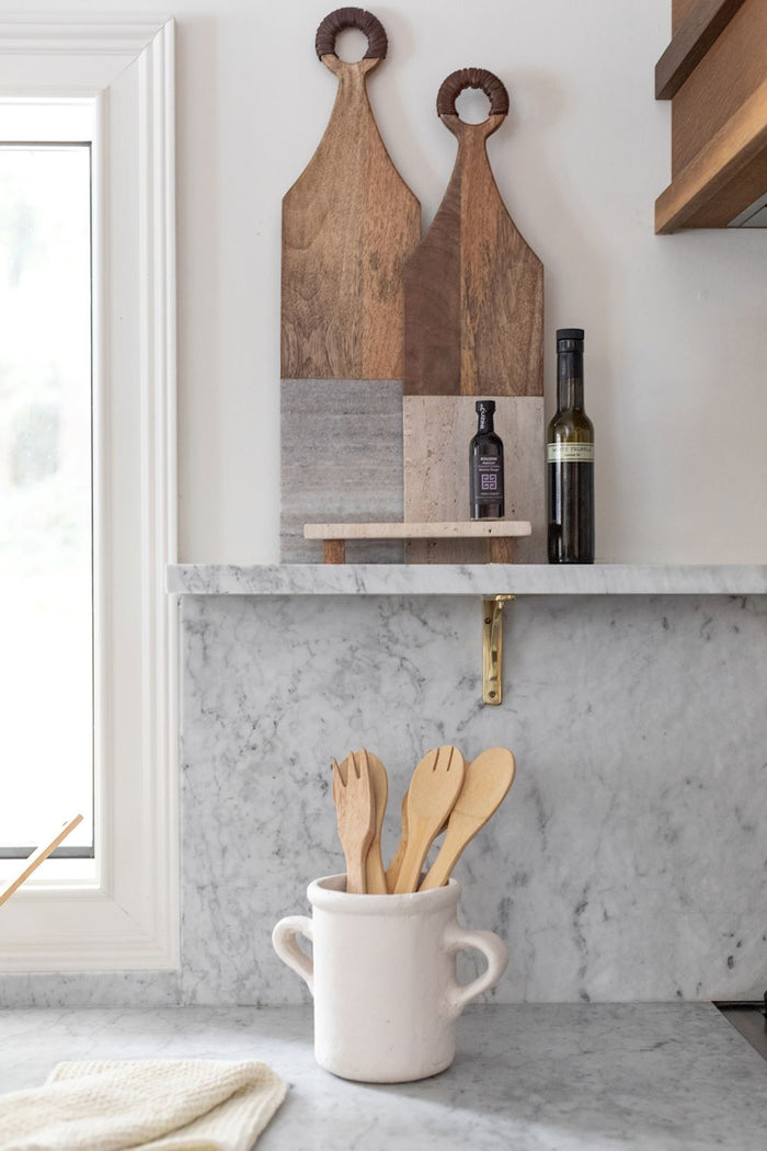 Large Leather Handle Board - Madison's Niche