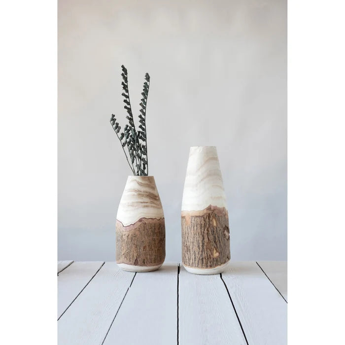Large Wood Vase - Madison's Niche