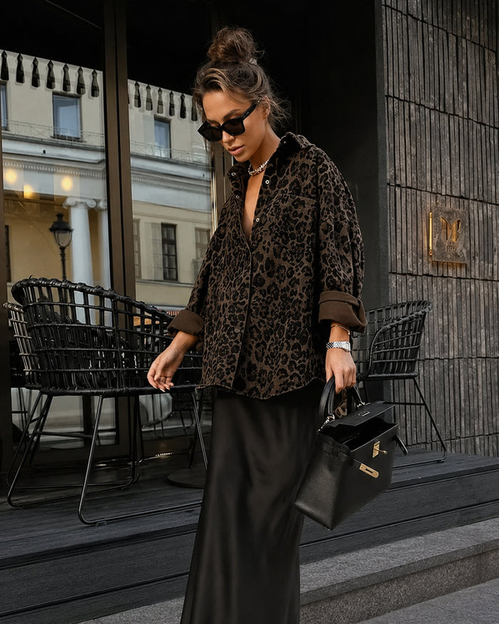 Leopard Print Button-Down Shacket