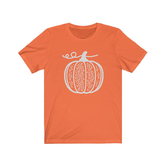 Leopard Print Pumpkin Short Sleeve Tee T-Shirt