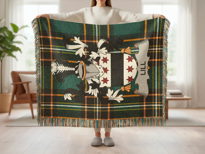 Lill woven blanket opened out to its full width.
