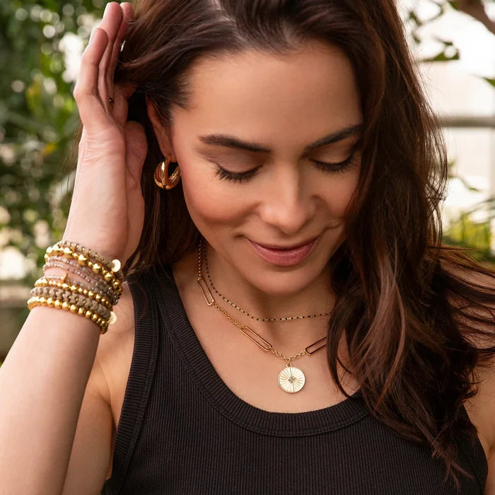 Link Necklace with Disc Pendant - Madison's Niche