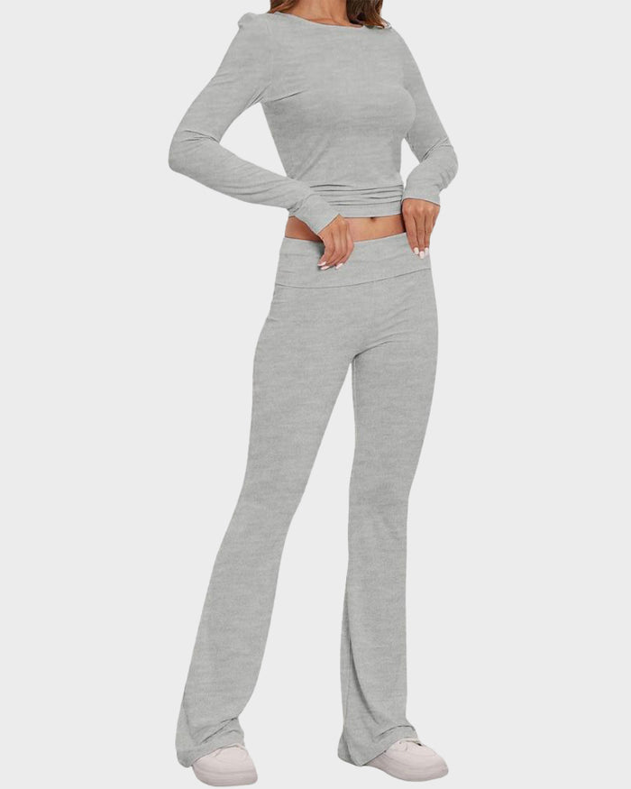Long Sleeve Cotton Jersey Lounge Set