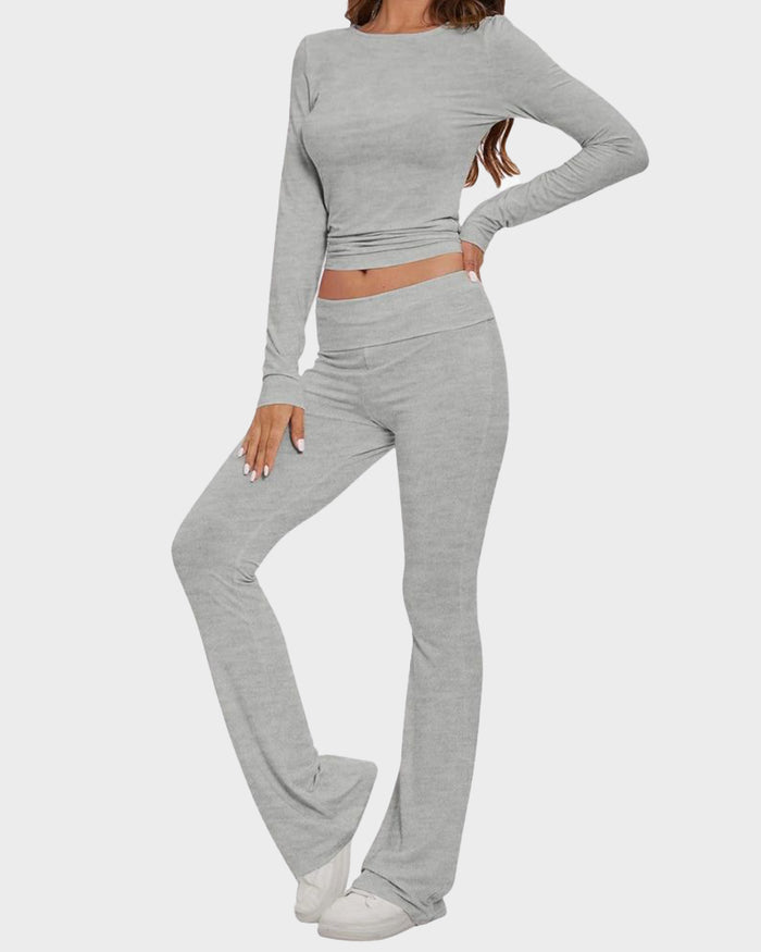 Long Sleeve Cotton Jersey Lounge Set